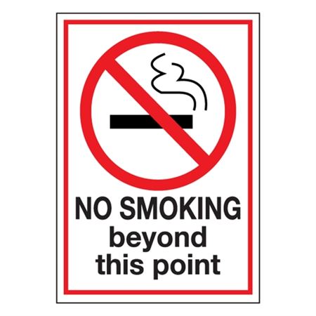 No Smoking Beyond This Point -Decal